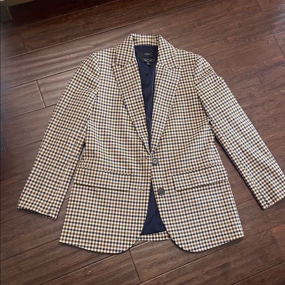 J.Crew Alfie blazer in honey plaid Italian wool from the Tollegno 1900 mill - Picture 3 of 5